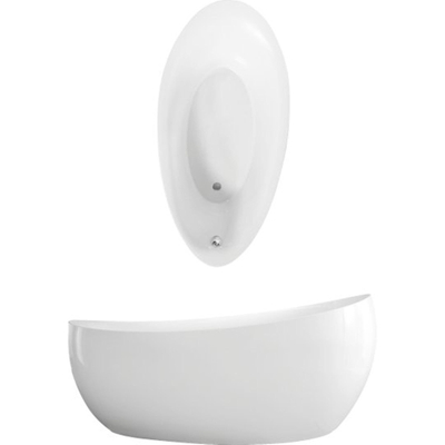 Villeroy & Boch Aveo new generation Aveo bad - vrijstaand - 190x95 randloos - met multiplex trio - glans wit