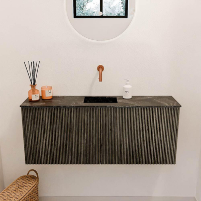 Mondiaz JOYA-DLUX 100cm toiletmeubel - kleur Shadow - Wastafel FAYE positie Midden Zonder kraangat kleur Lava.