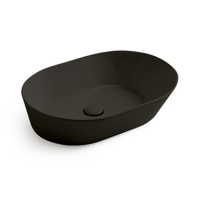 By Goof Mees Design Vasque à poser 60x42x16.5cm Ovale Noir mat