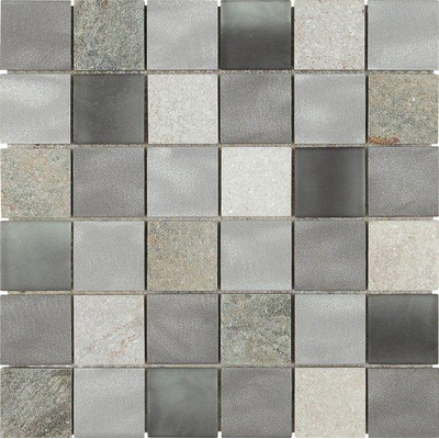 Dune Materia Mosaics Carreau mosaïque 29.8x29.8cm Magma Grey 8mm Gris mat