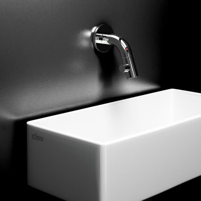 Clou New Flush lave-mains 38x18cm sans plage de robinetterie céramique blanc brillant