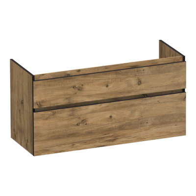 BRAUER Delight Edge wastafelonderkast 120 2 softclose lades - greeploos - 2 sifon uitsparingen - Chateau