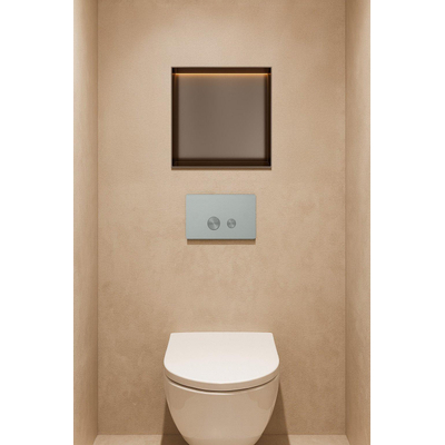 Hotbath &MORE Inbouwbox of inbouwnis - 30x30x10 - frameless + LED - tuscan bronze (brons)