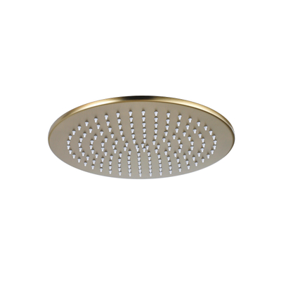 FugaFlow Eccelente Acces Douche de tête - 30cm - ronde - bras de plafond 20cm - Laiton brossé PVD (Or)