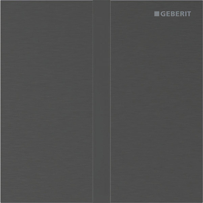 Geberit Type 40 urinioir bedieningsplaat - batterij - vierkant - zwart chroom/geborsteld easy-to-clean - zwart chroom