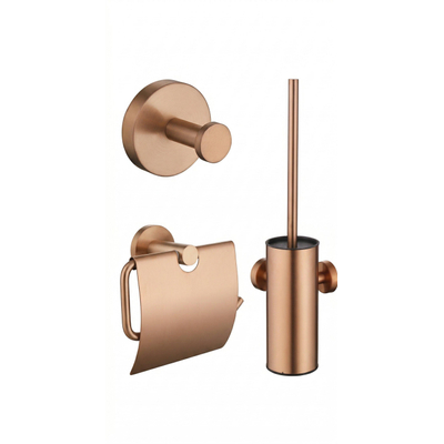 FugaFlow Efficiente Acces set wc - porte-rouleau - patère serviette - ensemble brosse de toilette - assorti à Grohe brushed warm sunset