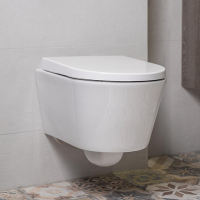 QeramiQ Sanidusa Toiletpot - compact - diepspoel - zonder zitting - wit