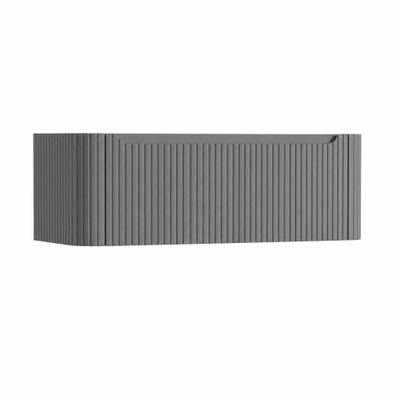 H&R Badmeubelen Juice Wastafelonderkast - 120x45x40cm - afgeronde hoeken - 3D-front - 1 lade - geïntegreerde greep - petrol mat