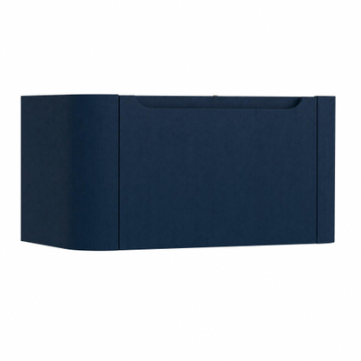 H&R badmeubelen Juice Wastafelonderkast - 80x45x40cm - afgeronde hoeken - 1 lade - geïntegreerde greep - blue oak
