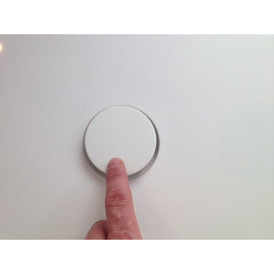 Best design New Stone vasque à poser 42x15x1.7cm avec bonde clic-clac solid surface blanc haute brillance