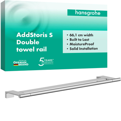 Hansgrohe AddStoris S dubbel handdoekrek chroom