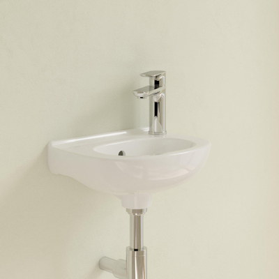 Villeroy & Boch O.novo Compact fontein met overloop met 1 kraangat rechts 36x27.5cm ceramic+ wit