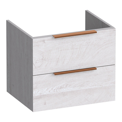 BRAUER Elevate wastafelonderkast 60 excl. opleggrepen 2 softclose lades en 1 sifon uitsparing - Forest Seashell