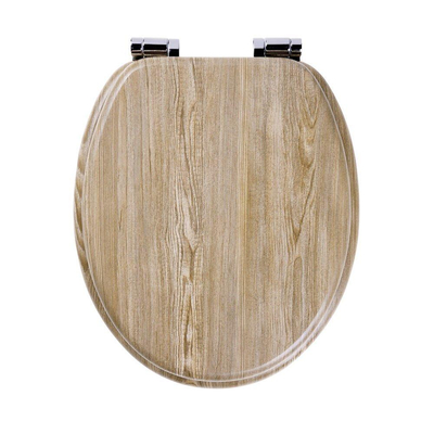 Tiger Abattant de WC Aspect bois de récupération Softclose MDF 37.5x5.5x45.5cm