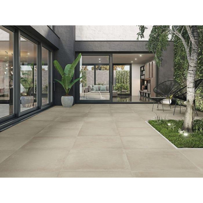 Terravito Savello wand- en vloertegel - 80x80cm - 10mm - Vierkant - gerectificeerd - Betonlook - Beige mat