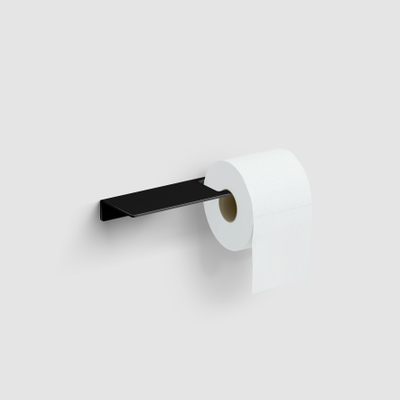 Clou Fold toiletrolhouder zonder klep met planchet mat zwart