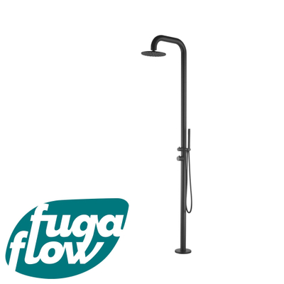 Fugaflow douche extérieure autoportante en acier inoxydable 316 douche de pluie douchette à main noir mat