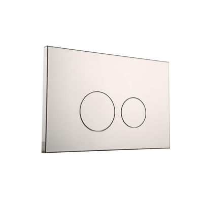 Geberit Réservoir encastré UP320 avec plaque de commande QeramiQ metal - double chasse - boutons ronds - métal blanc mat