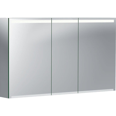 Geberit OPTION spiegelkast - met verlichting - 3 deuren - 120x70x15cm - spiegel zilver