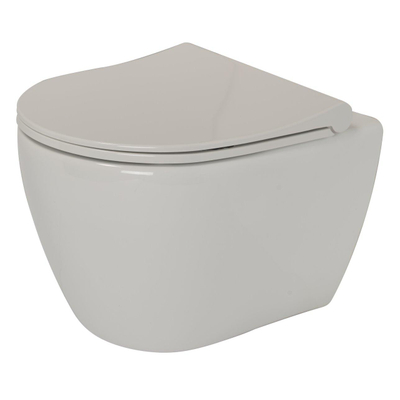 Plieger Lima Toiletset - UP320 inbouwreservoir - wandcloset - randloos - zitting - softclose - witte bedieningsplaat - ronde knoppen - wit