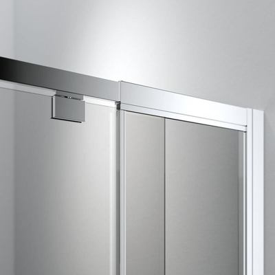 Sealskin Hooked porte pivotante 90x90cm avec paroi latérale verre de sécurité 6mm chrome