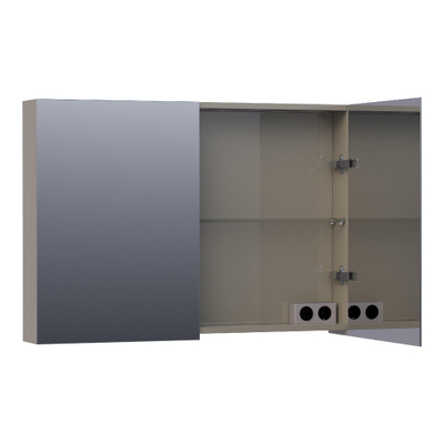 BRAUER Plain Armoire de toilette 99x70x15cm Taupe mat