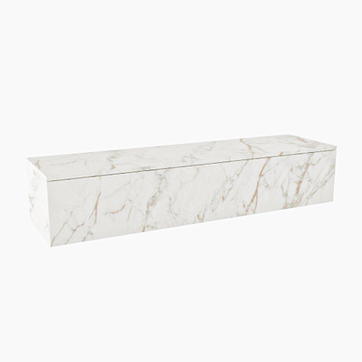 MODULE MONDIAZ ALAN SMALL Meuble sous lavabo - 150x41x30cm - 1 tiroir - push to open - Mélamine - Cararra mat