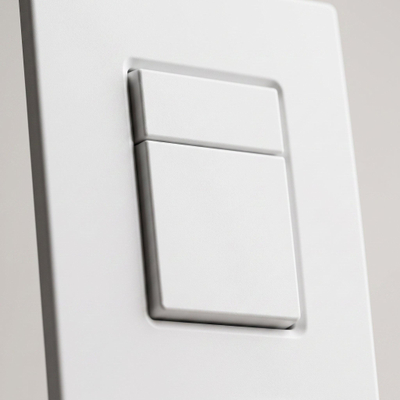 QeramiQ Push Metal Thin Bedieningspaneel - voor Grohe Skate - 2 knops - mat wit