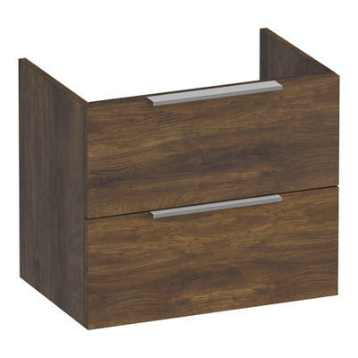 BRAUER Elevate meuble sous-lavabo peu profond 60 sans poignées rapportées 2 tiroirs softclose et 1 découpe pour siphon - Grove