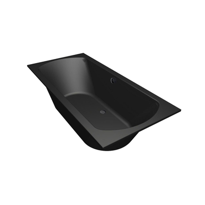 Xenz Lagoon Duobad - 190x90x53 - afvoer Midden - acryl - ebony