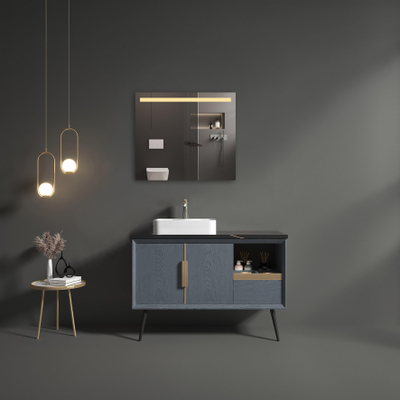 Adema Squared 2.0 Miroir salle de bains 80x70cm avec éclairage LED supérieur avec interrupteur capteur