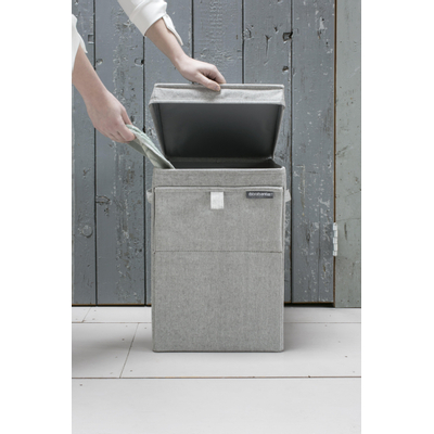 Brabantia Wasbox - 35 liter - stapelbaar - grijs