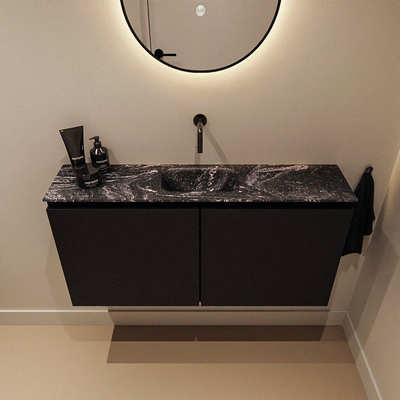 MONDIAZ TURE-DLUX 100cm toiletmeubel Urban. EDEN wastafel Lava positie midden. Zonder kraangat.