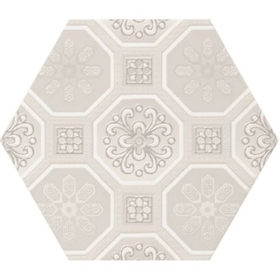 Cifre Cerámica Wandtegel hexagon Vodevil Decor Ivory 17,5x17,5 cm Vintage Glans Multi