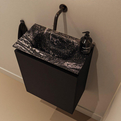 MONDIAZ TURE-DLUX Meuble WC 40 cm Urban. Lavabo EDEN Lava position milieu. Sans trou de robinet.