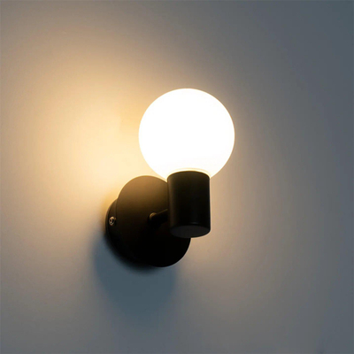 QAZQA Cederic wandlamp 8x14.2x11.4cm - IP44 - mat zwart