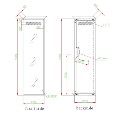 Best Design Miracle LED spiegel B25 x H90cm