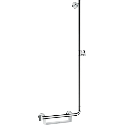 Hansgrohe unica comfort barre de douche coulissante 110 droite avec poignée gauche chrome blanc