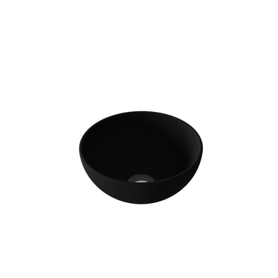 Sjithouse Furniture Vasque à poser ronde 23cm Modèle Moon céramique noir mat