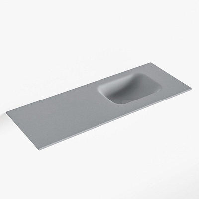 Mondiaz LEX Fontaine - 80x30x0.9cm - lavabo à droite - sans trous de robinet - pour meuble de toilette - Solid surface - Plata