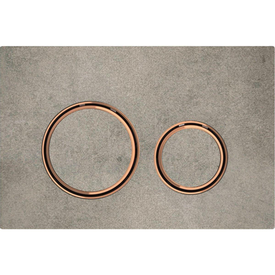 Plaque de commande Geberit Sigma50 - chasse d'eau à 2 boutons - rond - rouge doré/effet béton