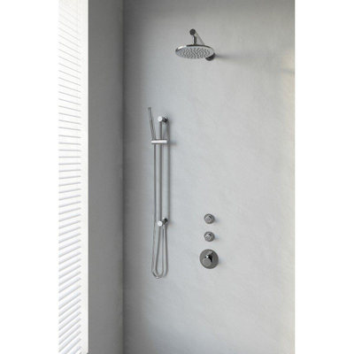 Brauer Chrome Edition Set de douche à encastrer thermostatique avec partie encastrable douche de tête 20cm bras mural douchette stick et barre de douche Chrome