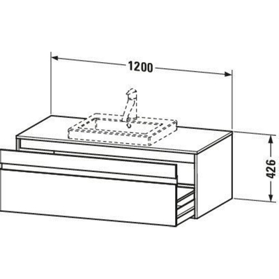 Duravit Ketho Meuble sous-lavabo 120x42.6x55cm blanc