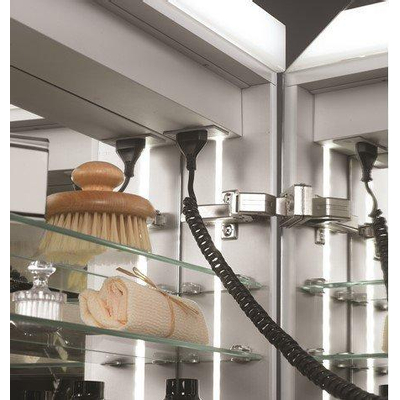 Crosswater Image Armoire de toilette - 90x70cm - IP44 - éclairage LED - porte à gauche ou à droite