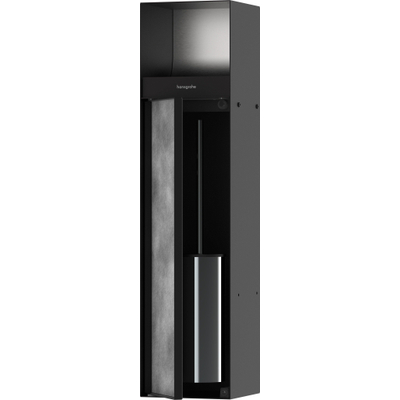 Hansgrohe XtraStoris Rock Porte-brosse WC - porte-rouleau - porte carrelable - noir mat