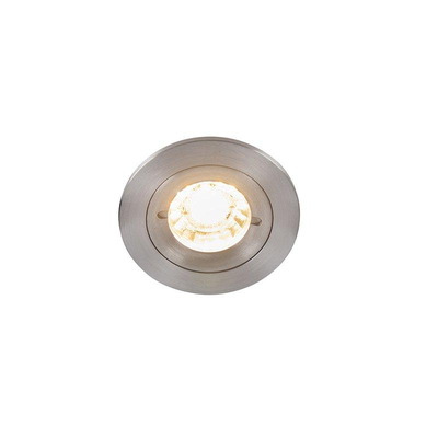 QAZQA Xena spot encastré - set de 3 - 8x8cm - IP44 - rond - acier