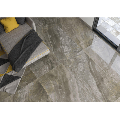 SAMPLE Cifre Ceramica Luxury wand- en vloertegel - 60x120cm - gerectificeerd - Natuursteen look - Nature gepolijst (grijs)