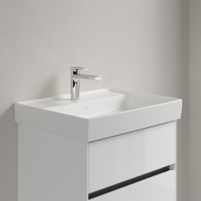 Villeroy & Boch Collaro wastafel - 60x47cm - zonder overloop - 1 kraangat CeramicPlus - Stone White (mat wit)