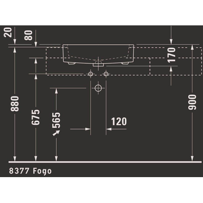 Duravit Vero Half inbouwwastafel - met kraangat - met overloop - 55x47cm - met wondergliss - inclusief bevestiging - wit
