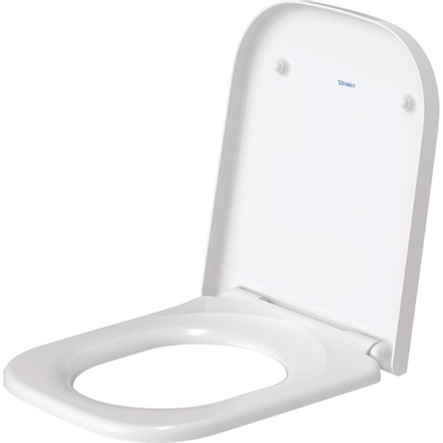 Duravit Happy D.2 WC-zitting 43x35.9x4.3cm met softclose met quickrelease Kunststof wit Glanzend SHOWROOMMODEL